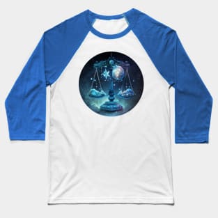 Libra Zodiac Sign Baseball T-Shirt